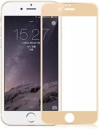 Screen Protector Premium Full Cover (Covers Entire screen) for Iphone 7 Plus/iPhone 8 Plus Glass Tempered Glass Ultra Shock Resistant and Hatching 4d 9H (Gold)