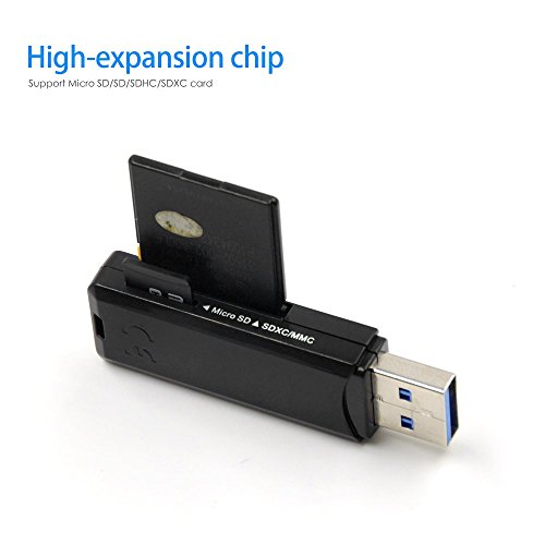 Kartenleser, 2-in-1 USB 3.0 Kartenleser Kartenlesegerät mit zwei TF/SD Kartenslots für SDHC/SDXC and microSDHC/microSDXC cards - 6