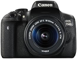 Canon EOS 750D SLR-Digitalkamera (24 Megapixel, APS-C CMOS-Sensor, WiFi, NFC, Full-HD) Kit inkl. EF-S 18-55 mm IS STM Objektiv schwarz