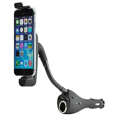 Lightning 8-Pin Active automobile voiture col de cygne Mobile Smartphone support f. allume-cigare charge f. Apple iPhone 6 / 6S câble USB micro d'incl. (0, 5 m)