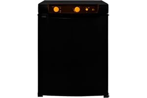 3-vägs Absorptionskylskåp 43L 12V 240V LPG Gas Svart Camping Husvagn Husbil Fritid Bärbar Kylare Portabel 100% Tyst Vändbar V