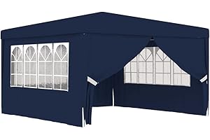 Festnjght 4x4 m Carpas Plegables Impermeables con 4 Paredes Carpa Protección UV Pergola Plegable Cenador Camping Cenadores para Jardin,Terraza,Exterior, Azul