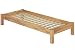 Produktbild Erst-Holz® Holzbett Einzelbett 100x200 Buchebett Natur massiv Jugendbett Rollrost 60.84-10