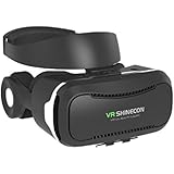 Koiiko VR Headsets, 3D Virtual Reality Headsets VR Glasses Retractable Headphones with 3.5MM Audio Jack for Immersive 3D Movie and Games for 3.5~5.5 inch iOS iPhone &amp; Android Samsung Mobile Phones