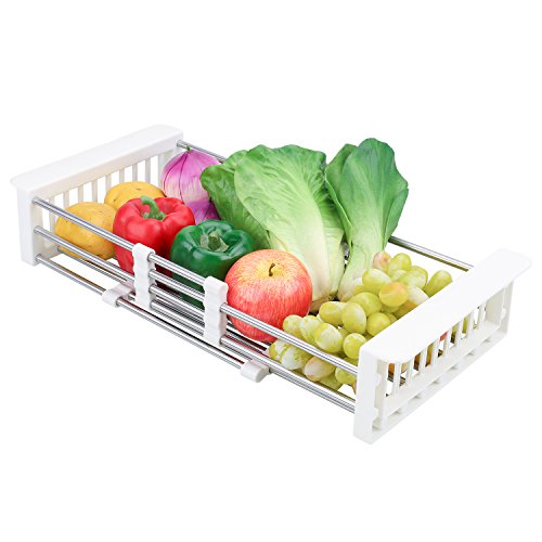 HOMFA Abtropfgestell Geschirrabtropfkorb Abtropfgitter Geschirrkorb Abtropfgestell Geschirr Abtropfkorb Abtropfschale Bestecksammler Abtropfständer Abtropfschale Spülablage - 6