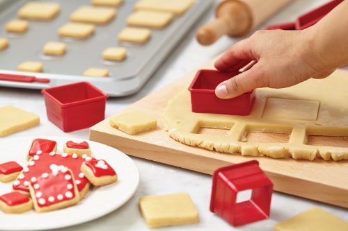 Cake Boss Fondant- / Keks-Ausstechformen, Nylon, Quadrate, 9 Stück - 3