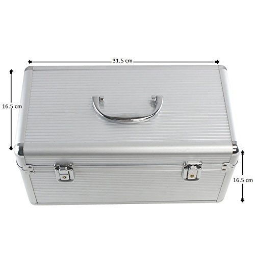 GLOTRENDS B86 Schutzgehäuse Festplattenlaufwerke Schutz- und Transportkoffer aus Aluminium für 8x 3,5″ und 6x 2,5″ Laufwerke mit Schaumstofffür - 3