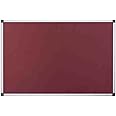 Bi-Office Notice Board Maya, Burgundy Felt, Aluminium Frame, 120 x 120 cm