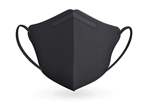 RESPILON RespiPro® Cubrebocas de Carbon Negro con Membrana Filtrante de Nanofibras Con Grado Medico para Profesionales | Previene Inhalación de Bacteria, Virus, Alérgenos, Gases, Olores y Vapores (L)