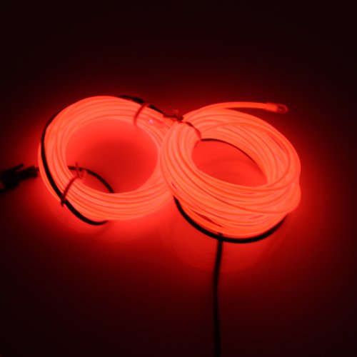 Lerway Red 5M Tron Neon Glowing Electroluminescent Wire EL Wire with