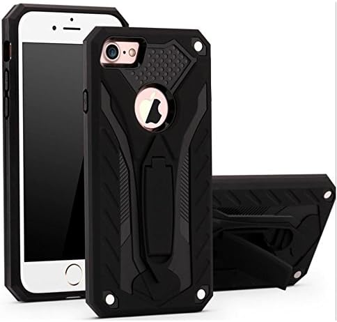 iPhone 7 plus Case,XINRD Heavy Duty 2 Layer Rugged Shockproof Defender Case with Stent Function and FREE Screen Protector for Apple iPhone 7plus 5.5 inch black