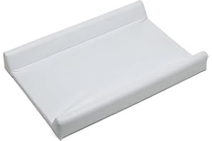 PALLA PALLINA Materassino Fasciatoio Per Cassettiera Con Sponde AntiCaduta 80X9X48 Cm Materasso Fasciatoio Neonato 100% PVC Impermeabile Lavabile PRODOTTO IN ITALIA (BIANCO)