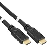 PremiumCord HDMI High Speed      con Ether. Cable con amplificador 4Kx2K @ 60Hz, 3 x apantallados, M/M, chapado en oro.