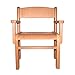 Children's Furniture Solid Beech Wood One Children's Chair with Armrest Natural Varnish