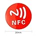 Produktbild NFC Sticker 6pcs Selbstklebend Label Rund RF Karte für NFC Handy Ntag 213 Chip Smart Tag 144Byte Elektronische Zugriff Kontrolle Wasserfest Hochfrequenz Universal Ultraleicht 13.56MHz