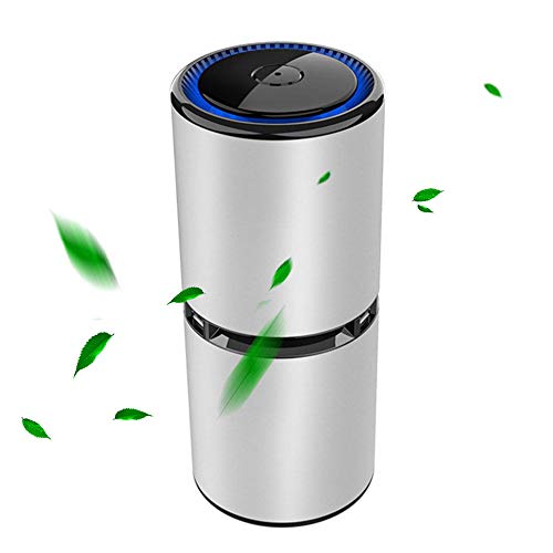 Preisvergleich Produktbild HYM Autoluftreiniger, 8 Millionen Negative Ionenreiniger Multifunktions-Autoluftreiniger Beseitigen Sie Formaldehyd, Viren, Rauch Und GerüChe,Silver