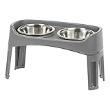 Reduce la tensión del cuello de tu mascota y mejora la digestión con este alimentador de plástico alto.