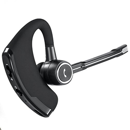 angju Auriculares Bluetooth, negocios inalámbricos V8S HD auriculares estéreo ligeros Bluetooth, manos libres con micrófono para oficina/entrenamiento/conductor/camionero