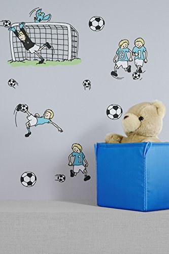 Vlies Tapete Fußball Kinder Jungen Zimmer Fussball Tapete grau türkis grün - 3