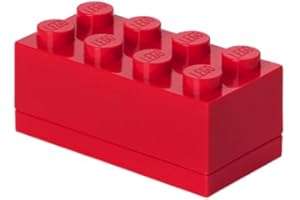 Room Copenhagen LEGO Mini Box 8 Pudełko LEGO, Tworzywo Sztuczne, Czerwone, 8 Wypustek