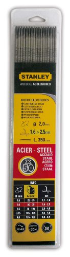 Stanley 460820 - Electrodos para soldadura (50 unidades, 2 mm de diámetro)