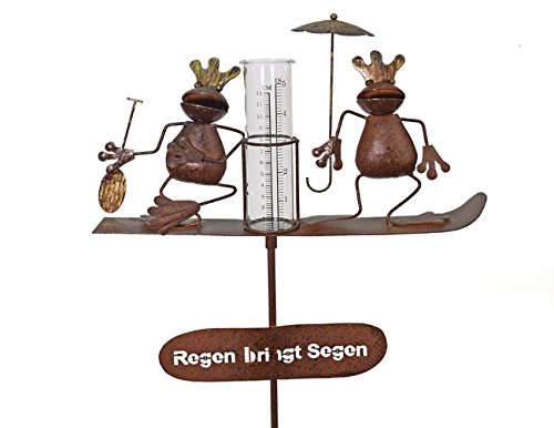 Regenmesser, Froschkönig, Gartenstecker, Höhe: ca. 140 cm