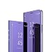Produktbild Hnzxy Kompatibel mit Samsung Galaxy S8 Hülle Handytasche,Handyhülle für Galaxy S8 Überzug Spiegel Hülle Clear View Flip Case Wallet Tasche Cover Magnet Schutzhülle Lederhülle Etui,Lila