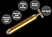 Soriace 24k Golden Beauty Bar - T Shape Electric Anti-aging Pulse Skin Care - Facial Skin Tightening Roller Massager - Face-lift Firming Electric Vibration Massager - Anti Wrinkles Eliminate Dark Beauty Bar
