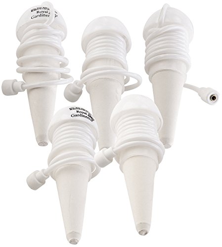 Royal Gardineer Topfpflanzen-Bewässerungs-System mit Tonspitze und Schlauch, 5er-Set