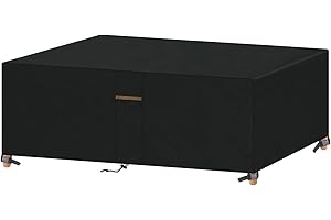 VANSHEIM Cubierta para muebles de jardín, funda protectora impermeable y resistente al viento