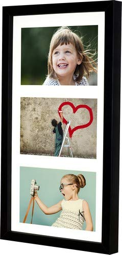 BD ART 23 x 50 cm múltiples Marco, Fotos, galería de Fotos con paspartú y 3 Foto de recortados para Fotos de 13 x 18 cm, Color Negro