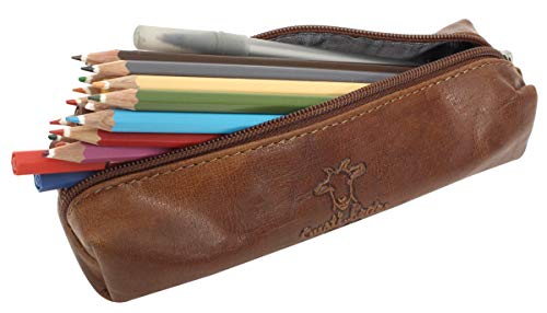 Gusti Leder studio  Peter  Estuche de Cuero Impermeable L  pices Universidad Necesario College Trabajo Oficina Accesorio Papeler  a Lapicero Unisex Hombre Mujer Cuero Aut  ntico Vintage Y Retro De Piel 2S1-20-2wp