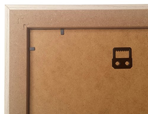 Texel MDF Bilderrahmen 40 x 55 cm MDF Bilderrahmen eckiges Profil modern 55 x 40 cm Farbwahl hier: Matt Silber mit Acrylglas klar 1 mm - 3