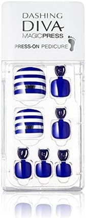 CSwonder Natural Color Sharp Gel Nails Pedicure Tips 24P Finish In 1 Sec Design Quick Easy Nail Arts (D)