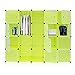 Produktbild KinshopS DIY Kleiderschrank 20 Boxen Schuhschrank Aufbewahrung Garderobenschrank Steckregalsystem 140 * 35 * 175cm (Grün)