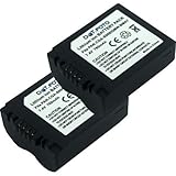 7.4v / 760mAh - Ion de litio 2 x Panasonic CGR-S006E, DMW-BMA7 PREMIUM Dot.Foto Batería de Reemplazo - 7.4V/760mAh - Garantía de 2 años [Vea compatibilidad en la descripción]