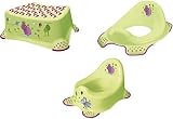 3er Set Hippo grün Topf + WC Aufsatz + Hocker Toilettentrainer