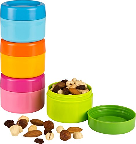 Kigima Frischhaltedose Mini-Lunchbox 4er Set 0,1l grün blau pink orange
