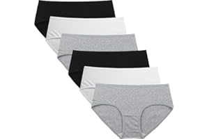 INNERSY Culotte Femme Coton Doux Slip Taille Basse sous-vêtement Élastique Basique Lot de 6