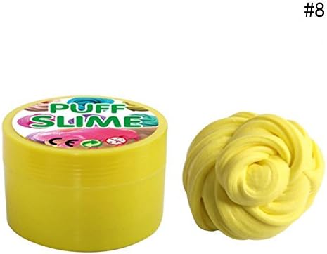 Warm haven Fluffy Slime DIY Plasticine Sludge Clay Toy Puff Slime Fresh Scented Plasticine Mud Putty Pink Stress Relief Toys (H)