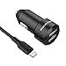 Produktbild RAVPower 24W 4.8A Duales USB-Autoladegerät mit 3ft Lightning Kabel für iPhone 8 iPhone X iPhone 7S iPhone 7S Plus iPad