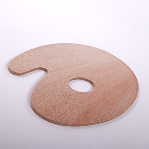 ART-STAR HOLZ MISCHPALETTE | oval, 20 x 30 cm, 5 mm, mit Griffloch | Farbmischpalette, Farbpalette - 2