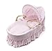 Kinder Valley Broderie Anglaise Moses Basket (Pink)