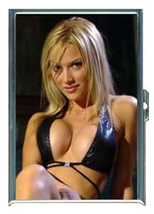 Sexy Blonde Pin Up Bikini HOT! Sturdy Metal Wallet, ID