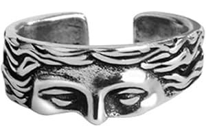 IMINI Bague vintage Vénus pour femmes, filles, hommes, réglable, personnalisée, ouverte, phalange, bague de pouce, bijoux uniques, cadeaux d'anniversaire, de Saint-Valentin, Métal, Aucune pierre