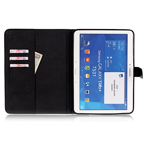 Galaxy Tab 4 10.1 Hülle,Ukayfe Schwarz Augen Don’t Touch My Pad Painted Schutzhülle fur Galaxy Tab 4 10.1 SM-T530 Ledertasche Lederhülle Smart Case Cover,[Bunt Muster Design] Kunstleder Tasche PU Leder Schutzhülle Brieftasche Etui Schale Hülle for Galaxy Tab 4 (10.1 Zoll) SM-T530 mit 1 x Schwarze Eingabestift - 6