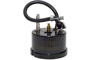 AOYYGG Protettore del Compressore Protettore Termico di Sovraccarico del Frigorifero 1/2HP 1/3HP 1/4HP 1/5HP 1/6HP PTC Protettore del Relè di Avvio Congelatore Sostituire la Parte (1/2HP)