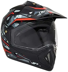 Vega Off Road D/V Camo Dull Black Red Helmet-M