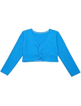 Freebily Kinder Strickjacke Ballett Jacke Mädchen Lange Ärmel Ballettjacke Wickeljacke Bolero Jäckchen Schulterjacke...