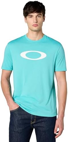 Oakley, Maglietta da Uomo O-Bold Ellipse, Blu Foglia di t, L